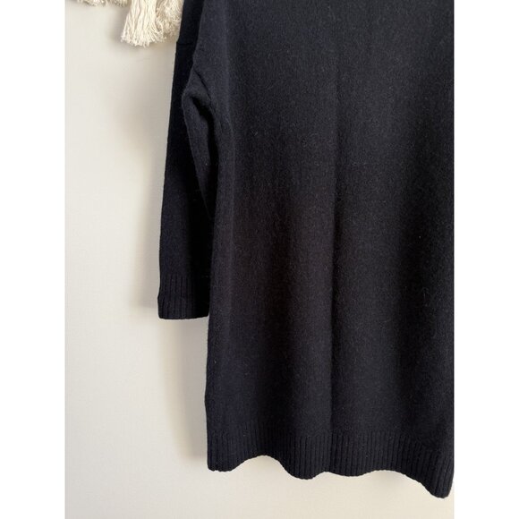 COS Navy Wool Alpaca Blend Mock Neck Mini Sweater Dress Modest Minimalist M - Picture 9 of 10
